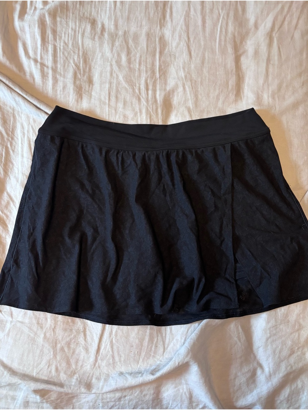 aerie Black Lace Athletic Skort with Wide Waistband